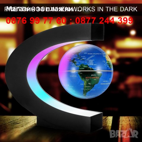 Голям магнитен глобус левитиращ | Антигравитационен глобус лампа - КОД 3726, снимка 2 - Настолни лампи - 37426757