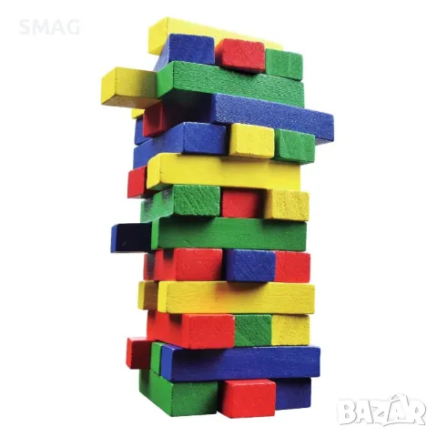 Настолна игра Tumblin Tower Colored Bricks 48 бр. S_1198439, снимка 2 - Игри и пъзели - 48677031