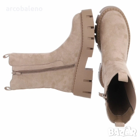 Дамски велурени боти Челси, 2цвята , снимка 3 - Дамски боти - 51545742