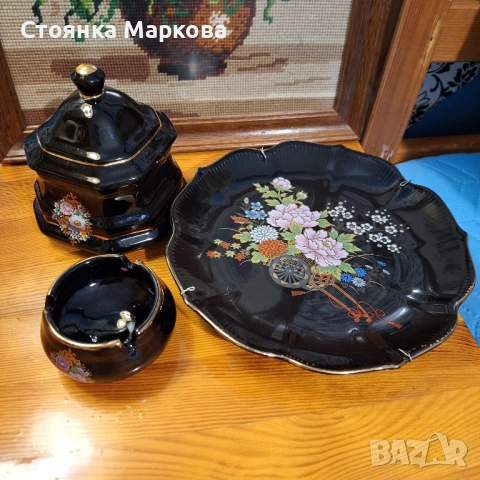 Японски комплект в черно и златно