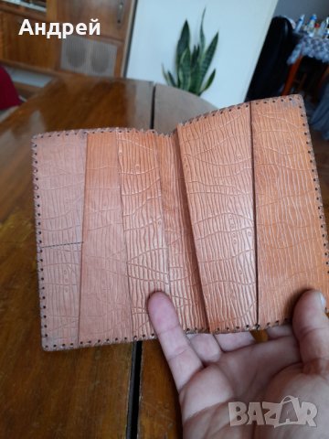 Стар кожен портфейл,портмоне #8, снимка 4 - Антикварни и старинни предмети - 34308086