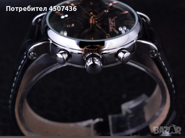 Автоматичен механичен часовник Jaragar с три циферблата, снимка 3 - Мъжки - 52776900