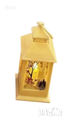 Коледен фенер с топла LED светлина, снимка 7 - Декорация за дома - 47912085