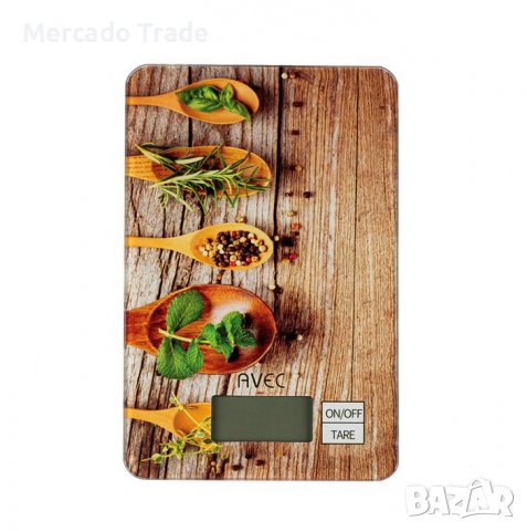 Електронна везна Mercado Trade, LCD, Кафяв, снимка 2 - Електронни везни - 38062957