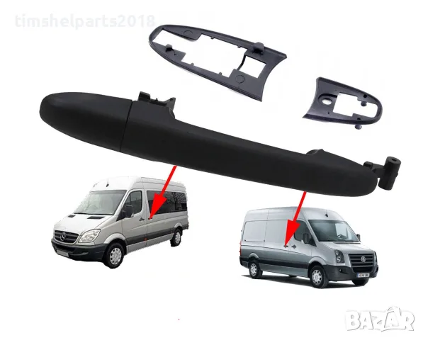 Външна дръжка за врата задна или плъзгаща врата за Mercedes Sprinter -VW Crafter-