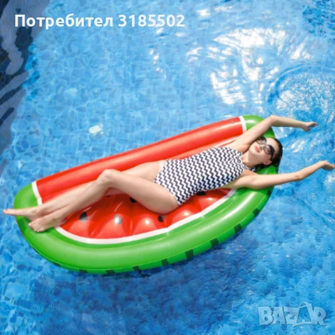 Надуваем матрак с форма на диня, снимка 3 - Надуваеми играчки - 50928159