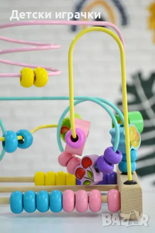 Интерактивен дървен лабиринт със сметало, снимка 4 - Образователни игри - 49767997