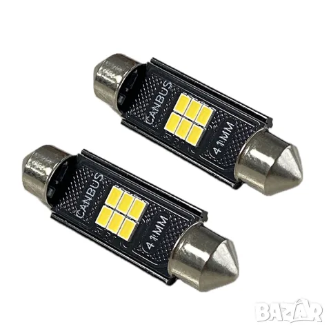 LED крушки софитни 41mm CANBUS 12V 2 броя за габарити