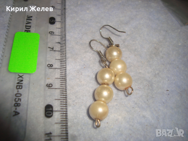 КРАСИВИ НЕЖНИ ПЕРЛЕНИ ВИНТИДЖ СТИЛ АРТ ДЕКО ОБЕЦИ 12594