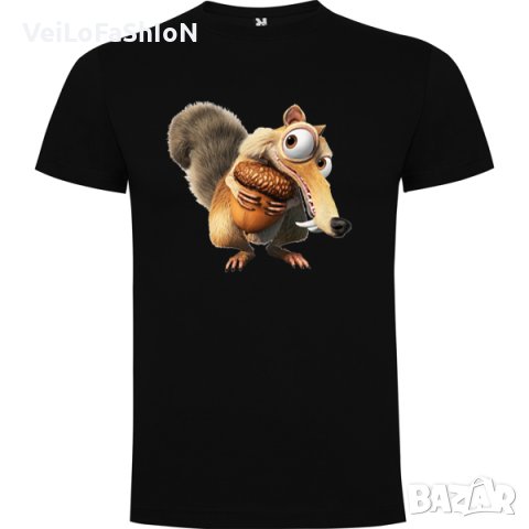 Нова детска тениска със Скрат - Катерица, Ледена епоха в три цвята, снимка 2 - Детски тениски и потници - 44402436