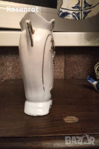 Порцеланова баварска ваза с позлата , снимка 4 - Вази - 30777986