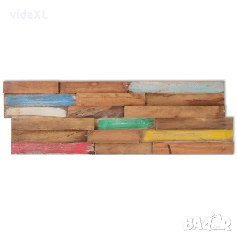 vidaXL Стенни облицовъчни панели 10 бр 1,03 м² тиково дърво масив, снимка 8 - Облицовки - 56146834