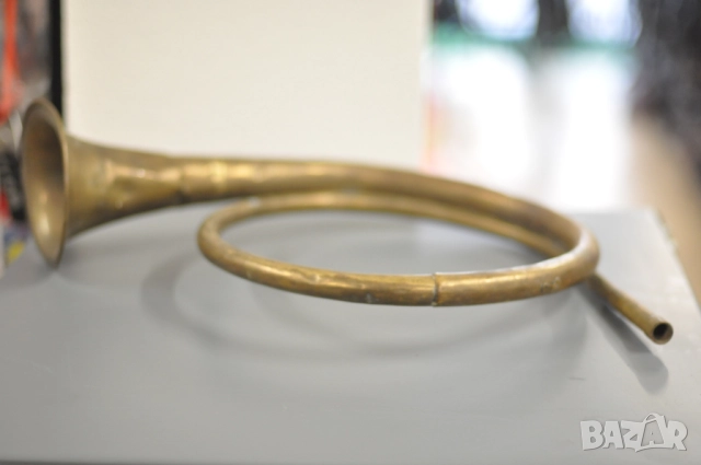 Месингова ловна сигнална тръба (рог), снимка 3 - Антикварни и старинни предмети - 52857038