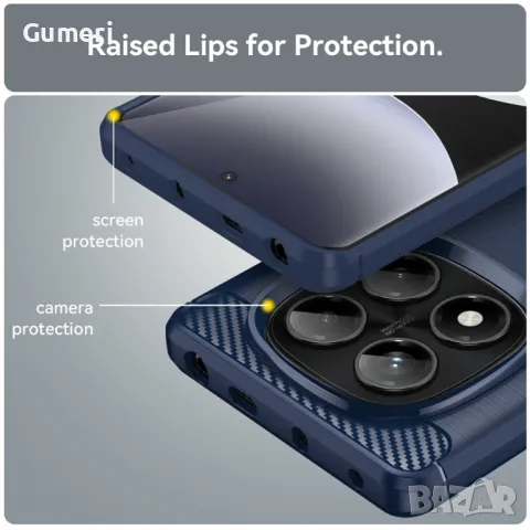 Xiaomi Redmi Note 14 Pro 4G  Противоударен Силиконов Гръб Карбон, снимка 8 - Калъфи, кейсове - 49750735