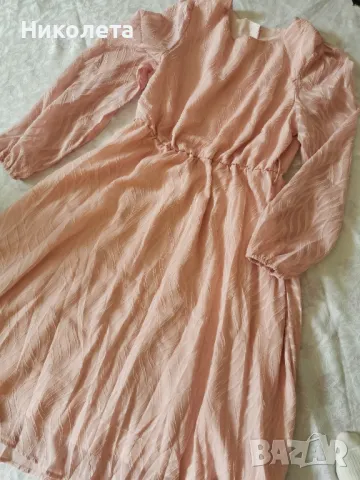 Разкроена рокля с ръкави, снимка 8 - Рокли - 50325315