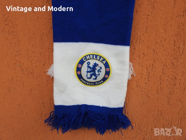 Оригинален футболен шал Челси бяло синьо фенски фен футбол , снимка 2 - Футбол - 38694417