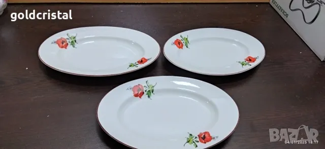 Стар български порцелан чинии елипси 