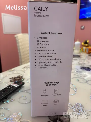 Caily electric breast pump , снимка 3 - Помпи за кърма - 49895352