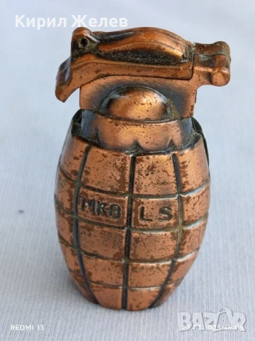 Метална запалка тип ръчна граната MK8 LS рядка за КОЛЕКЦИЯ ДЕКОРАЦИЯ 31445, снимка 2 - Колекции - 51118321