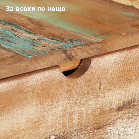 Тоалетка с огледало, 112x45x76 см, регенерирано дърво масив, снимка 4 - Тоалетки - 47711567