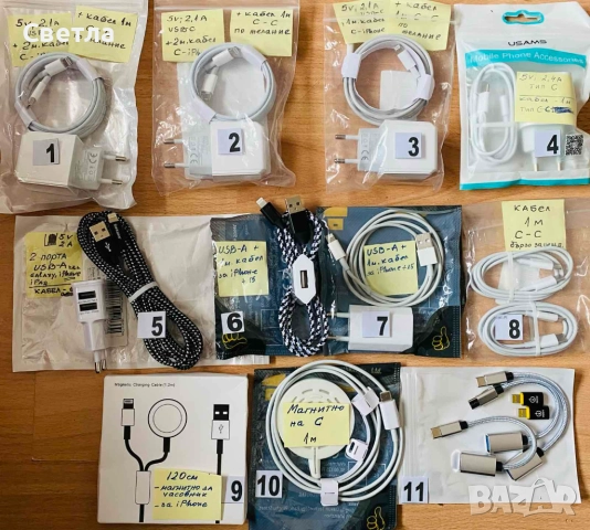 Кабели за Бързо Зареждане, USB C към Lightning 2м.-10лв/бр. и 1м. С към С -8лв/бр., снимка 3 - USB кабели - 52158245