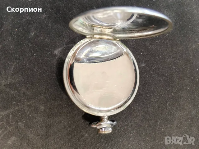 Швейцарски джобен часовник - Chronometre ARGENTAN CHROME, снимка 4 - Джобни - 51453087