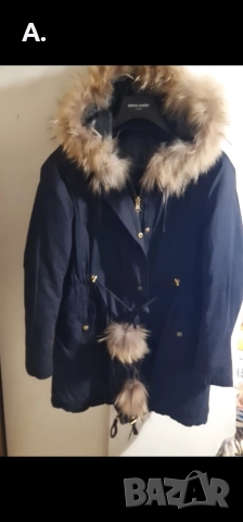 Двулицева парка с естествен пух , снимка 2 - Якета - 52938785