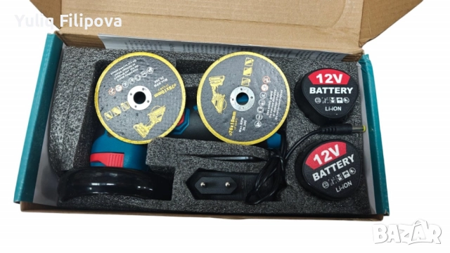 Акумулаторен ъглошлайф 12V – Компактен, мощен и удобен, снимка 3 - Други инструменти - 51547988