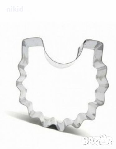Бебешки лигавник метална форма резец украса бисквитки фондан, снимка 2 - Форми - 22161544