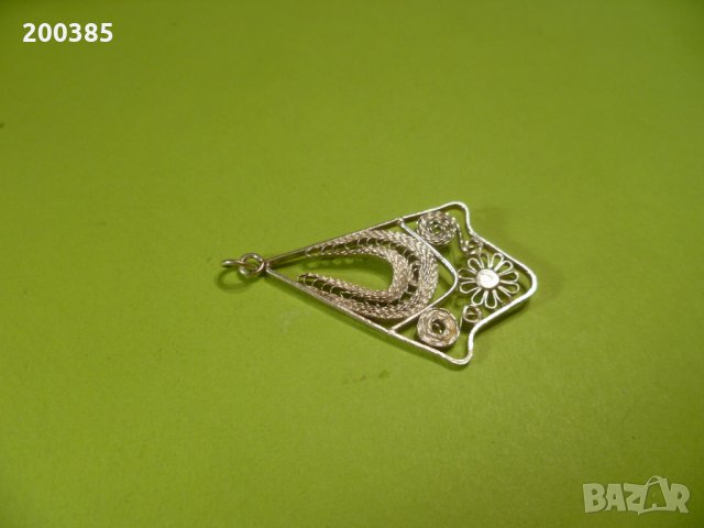 Старинна сребърна висулка, снимка 3 - Колиета, медальони, синджири - 35002560