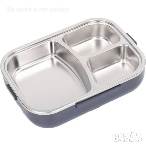Електрическа кутия за обяд за топла храна на работа, на път или на път, поднос с 3 отделения от неръ, снимка 7 - Други - 48389672