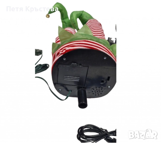 Анимирани крака на елф за коледно дърво – Забавен и уникален празничен декор, снимка 4 - Други - 52252295