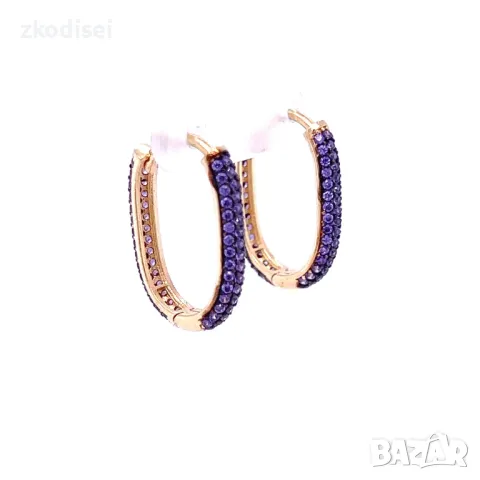 Златни обеци 3,25гр.14кр. проба:585 модел:26676-3, снимка 2 - Обеци - 48185858