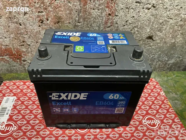 Почти нов акумулатор Exide 60 амп/ч 390 А R+ Азиатка с гаранция, снимка 1