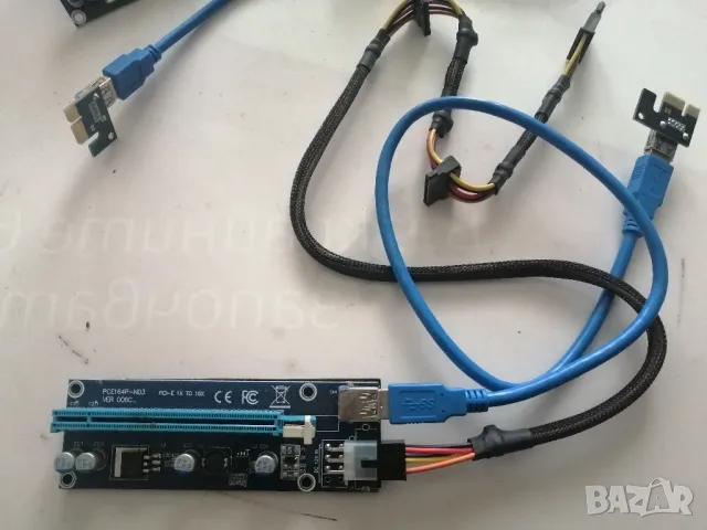 PCE164P-N03 Ver006 PCI-E 1X To 16X USB 3.0 PCE164P-NO3 Raiser Card, снимка 3 - Кабели и адаптери - 49782864