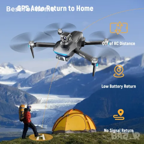 Дрон GPS висок клас  HYTOBP S162 Max с 4K камера, снимка 4 - Дронове и аксесоари - 48477202