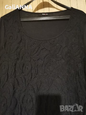 ДАНТЕЛЕНА БЛУЗКА КЪС РЪКАВ РАЗМЕР XL, снимка 3 - Тениски - 37130616