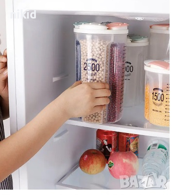 Пластмасова кутия органайзер буркан контейнер с 4 разделения, снимка 2 - Фигурки - 44784352