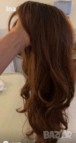 Кестенява перука , снимка 3 - Аксесоари за коса - 52459945