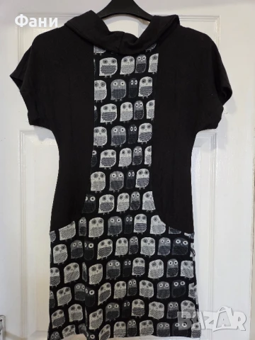 Нова черна рокля с бухали, снимка 2 - Рокли - 51168128