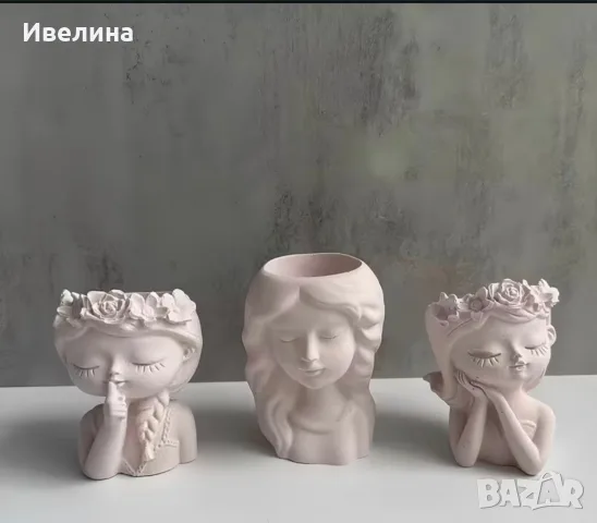 Гипсови кашпи Нежни момичета 