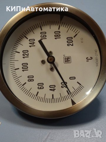 биметален термометър NUOVA FIMA Ø110 mm G1/2 KL1 0/+200°C L-85mm, снимка 2 - Резервни части за машини - 35228861