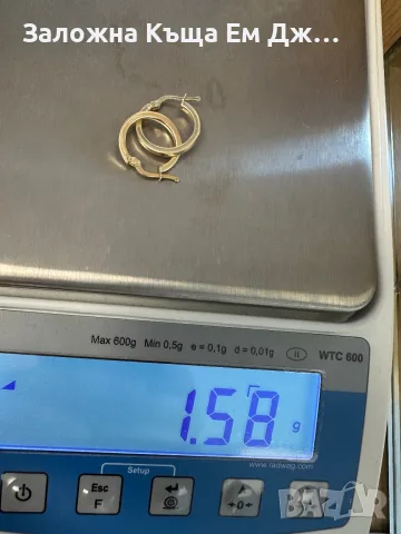 Златни обеци 1,58гр. 14к., снимка 2 - Обеци - 56439182
