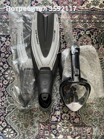 Clique шнорхелова маска + плавници за плуване Proflex / Aquatics