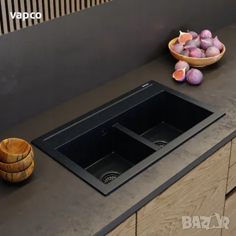 Мултифункционална гранитна мивка с 2 корита Granitan Duet 75см, снимка 13 - Мивки - 48827673