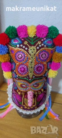 Кукерска маска, гугла, ръчна изработка, капашон,Новодел, Сурва, Кукерландия, снимка 9 - Колекции - 42880006