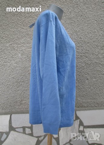3XL Нов  син пуловер MAI , снимка 5 - Блузи с дълъг ръкав и пуловери - 42371054