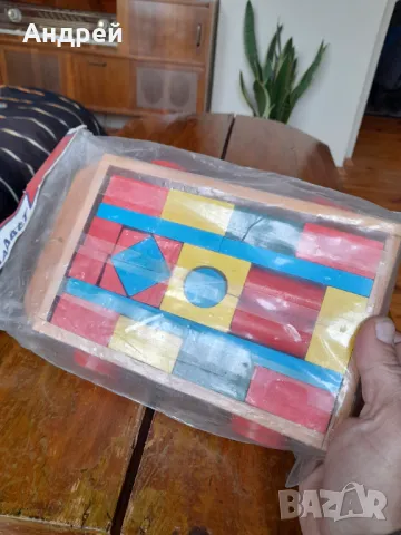 Стар детски дървен конструктор, снимка 2 - Други ценни предмети - 48307161