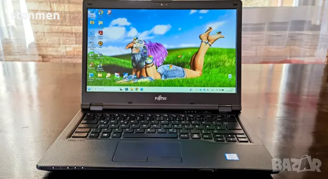 Продавам Гаранционнен лаптоп Fujitsu E449/IPSматFullHDсКам/4х2.4GhzТhr/8gbDDR4/SSD256gb/5чБат/Профил, снимка 2 - Лаптопи за дома - 56092118