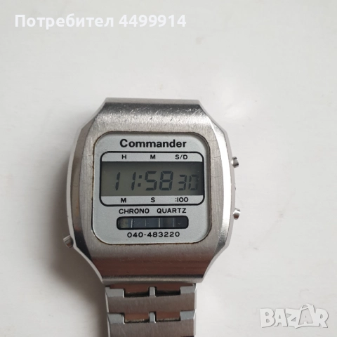Електронен часовник Commander, снимка 6 - Антикварни и старинни предмети - 52478121